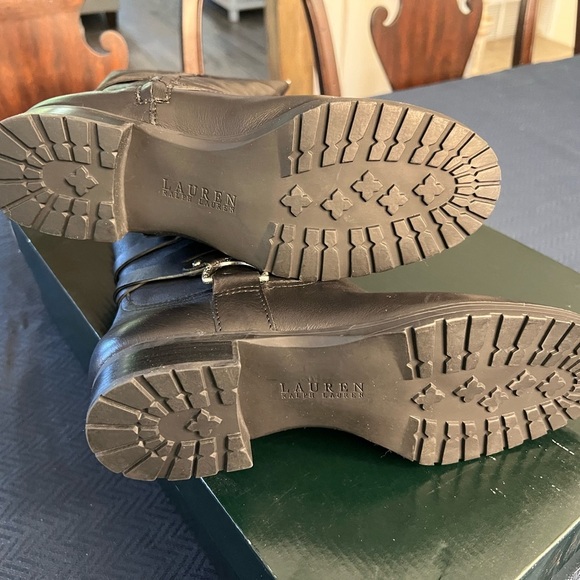 Ralph Lauren Sonya Black Vachetta Riding Boots women’s SZ: 7b brand new in box! - Picture 5 of 5